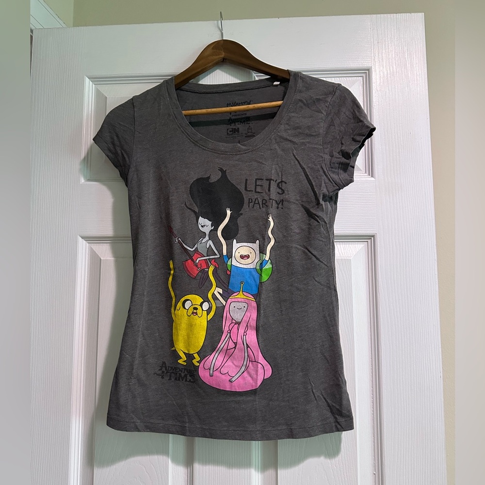 Mighty Fine Adventure Time Juniors Fitted T Shirt Size Large